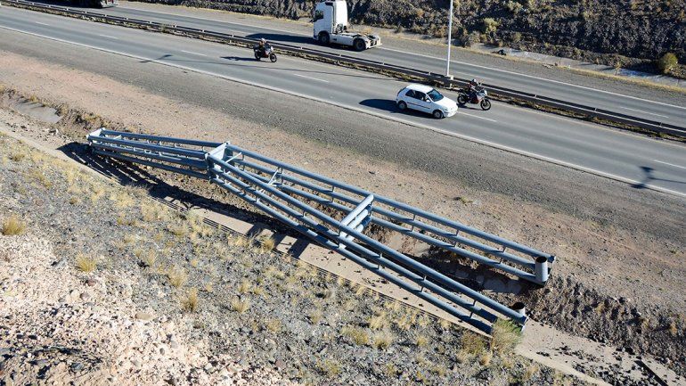 El arco duerme hace dos meses a la vera de la Ruta 7