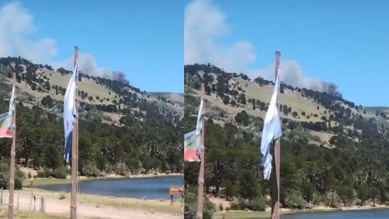 Se quema un bosque nativo en Ruca Choroy y refuerzan el apoyo aéreo para combatir las llamas