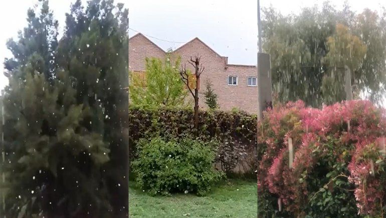 La mañana del domingo arrancó con algunos copos de nieve