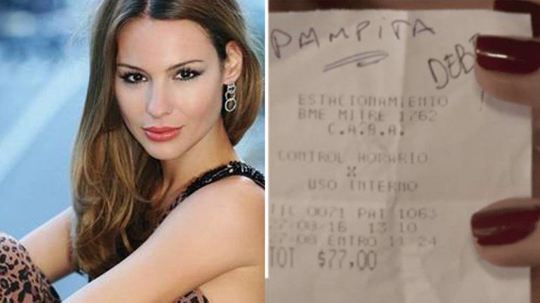 Pampita se fue sin pagar el estacionamiento y la escracharon