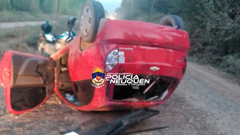 Una mujer embarazada fue hospitalizada tras protagonizar un vuelco en Vista Alegre.