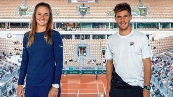 La Peque Podoroska y el Peque Schwartzman, a la cancha. La Peque Podoroska y el Peque Schwartzman, a la cancha.