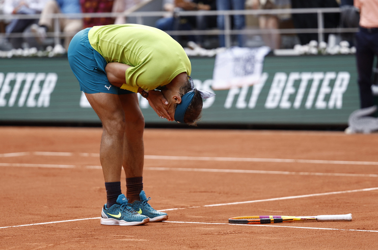 Las lágrimas de Nadal, tras aplastar a Ruud en la final de Ronald Garros