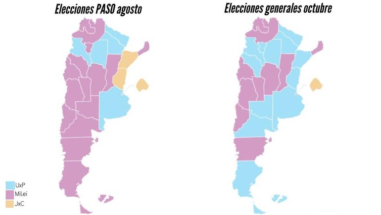 El mapa de las elecciones 2023. Foto LMN. El mapa de las elecciones 2023. Foto LMN.
