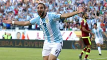 Gonzalo Higuaín es el séptimo máximo goleador de la historia de la Selección Argentina. Gonzalo Higuaín es el séptimo máximo goleador de la historia de la Selección Argentina.