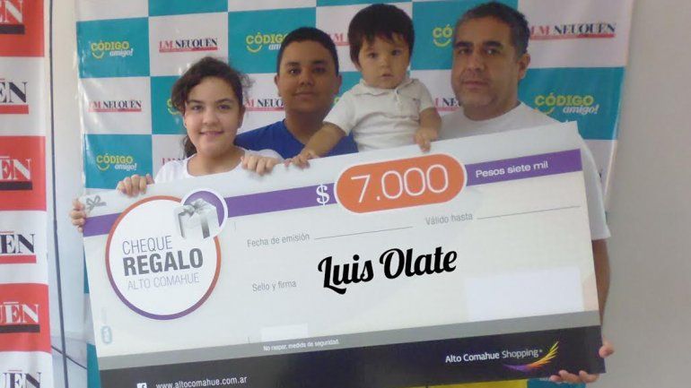 Luis disfrutará de los 7 mil pesos para gastar en el shopping