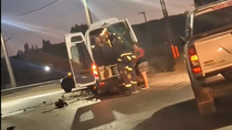 Los trabajadores petroleros sufrieron leves golpes a raiz del accidente Los trabajadores petroleros sufrieron leves golpes a raiz del accidente