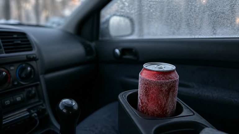 Hay que tener cuidado con ciertas bebidas que llevamos en el auto en invierno. Foto: Freepik&nbsp;