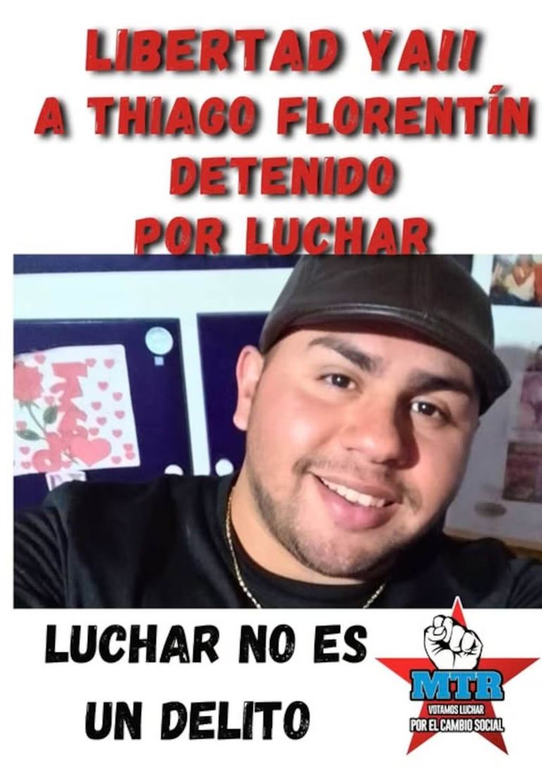 Thiago Florentín, uno de los detenidos por el ataque al presidente Javier Milei en Lomas de Zamora. Thiago Florentín, uno de los detenidos por el ataque al presidente Javier Milei en Lomas de Zamora.