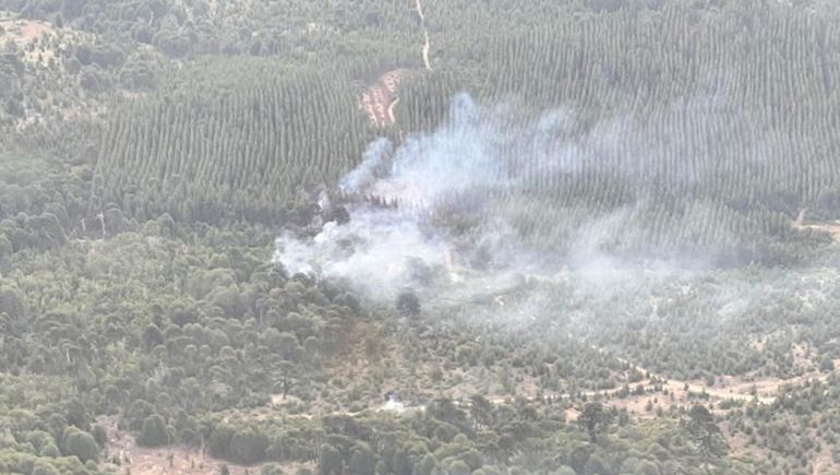 La caída de un rayo provocó un incendio en Moquehue