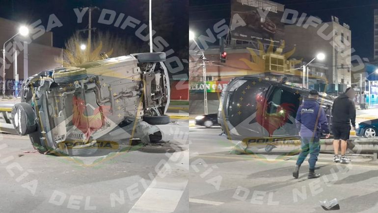 Feriado accidentado: fuerte triple choque y vuelco en la ex Ruta 22