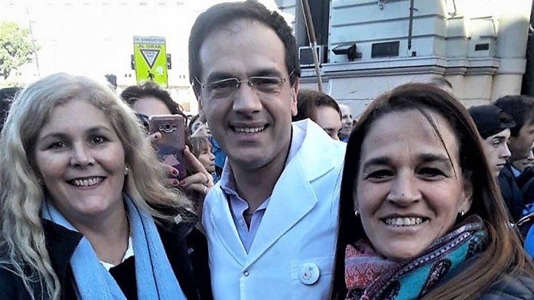 Rodríguez Lastra y Cecilia Pando durante un acto en Buenos Aires.&nbsp;