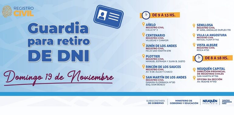 Horarios y lugares de los Registros Civiles el domingo de elecciones. Horarios y lugares de los Registros Civiles el domingo de elecciones.