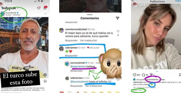 Los posteos del Turco Naim y su nueva novia Los posteos del Turco Naim y su nueva novia