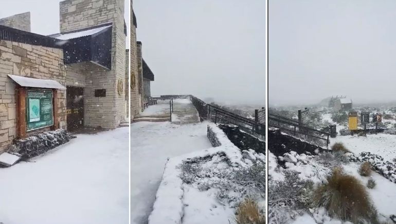 La nieve también se hizo presente en el centro de la provincia