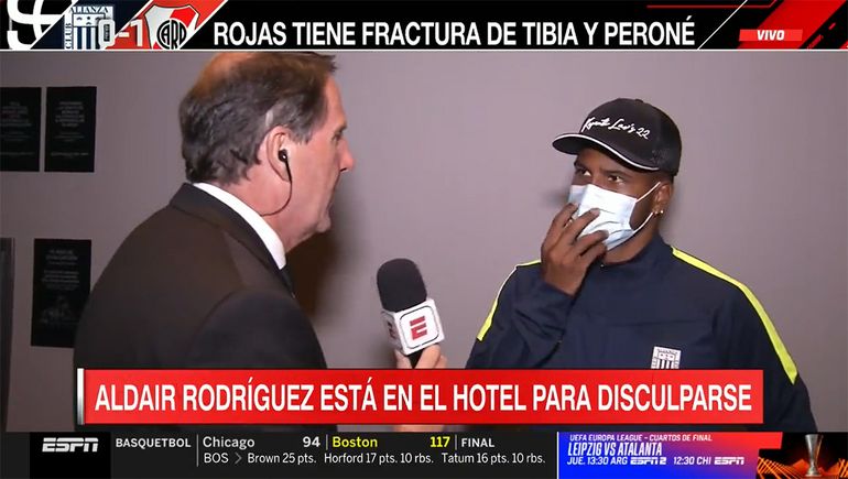 Qué dijo Aldair Rodríguez tras lesionar a Robert Rojas