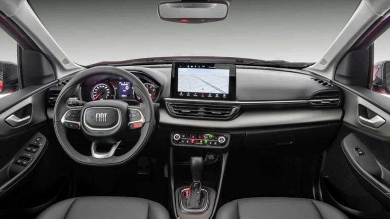 Así es el interior de las versiones de entrada a gama con caja manual del Fiat Pulse que se vende en Argentina. Así es el interior de las versiones de entrada a gama con caja manual del Fiat Pulse que se vende en Argentina.