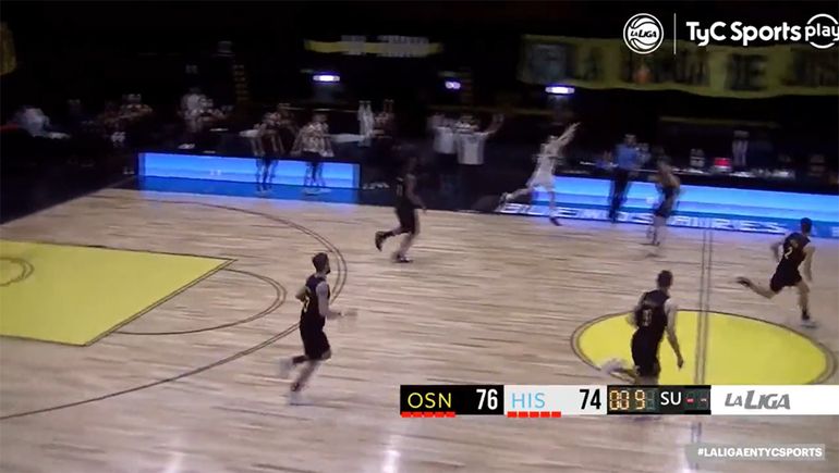 El electrizante final en la Liga Nacional con un triple desde el otro campo