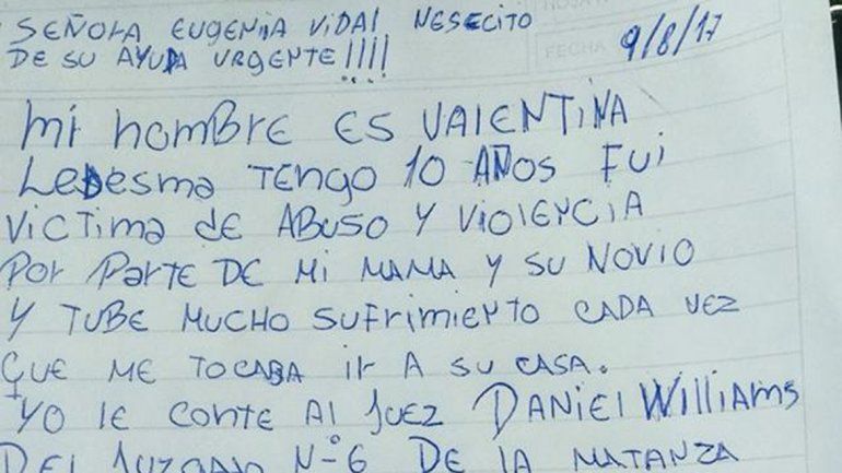 La niña se llama Valentina y por ahora vive con su papá.