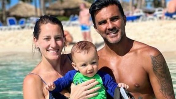 Mica y fabián festejaron el primer cumpleaños de su hijo Luca.