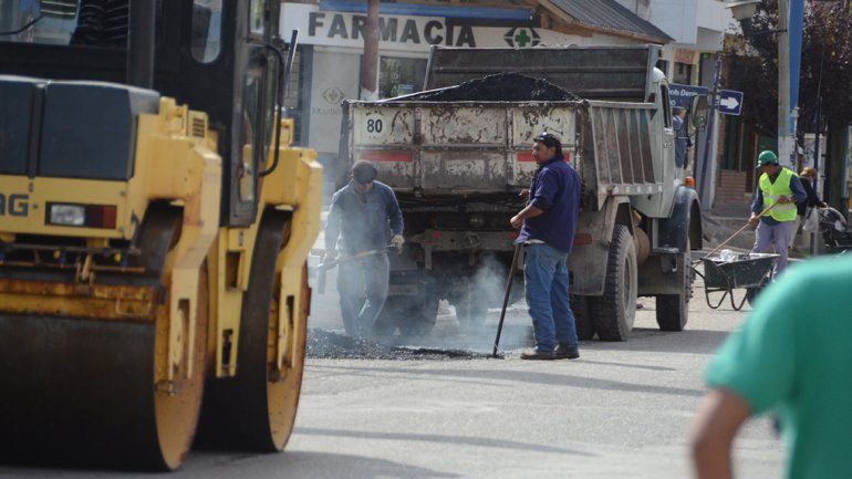 Obras de repavimentación.