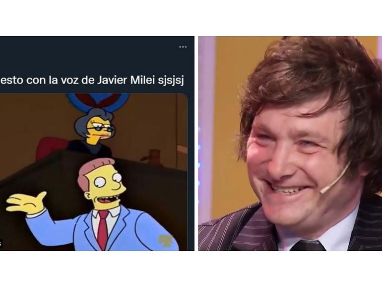 La voz de Milei apareció en un capítulo de Los Simpson y estallaron los memes