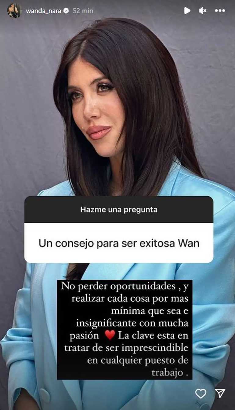 Wanda Nara y su respuesta sobre el éxito Wanda Nara y su respuesta sobre el éxito
