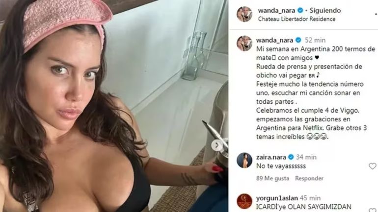 El posteo de Wanda Nara El posteo de Wanda Nara