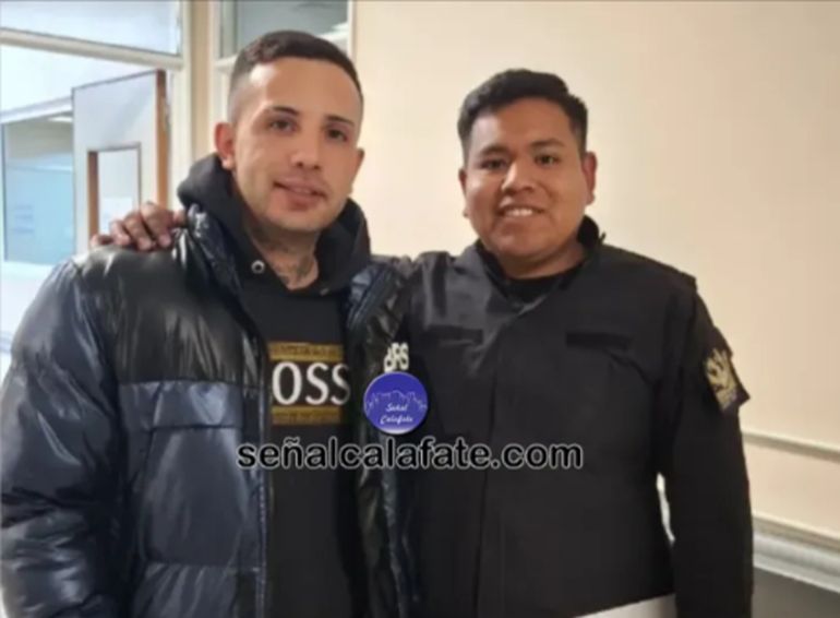 Leandro, el padre del nene que cayó al arroyo y también policía, junto al compañero de fuerza que salvó a su hijo. Leandro, el padre del nene que cayó al arroyo y también policía, junto al compañero de fuerza que salvó a su hijo.