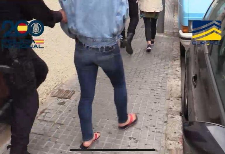 Detenidos en el operativo de la Policía Nacional de España Detenidos en el operativo de la Policía Nacional de España