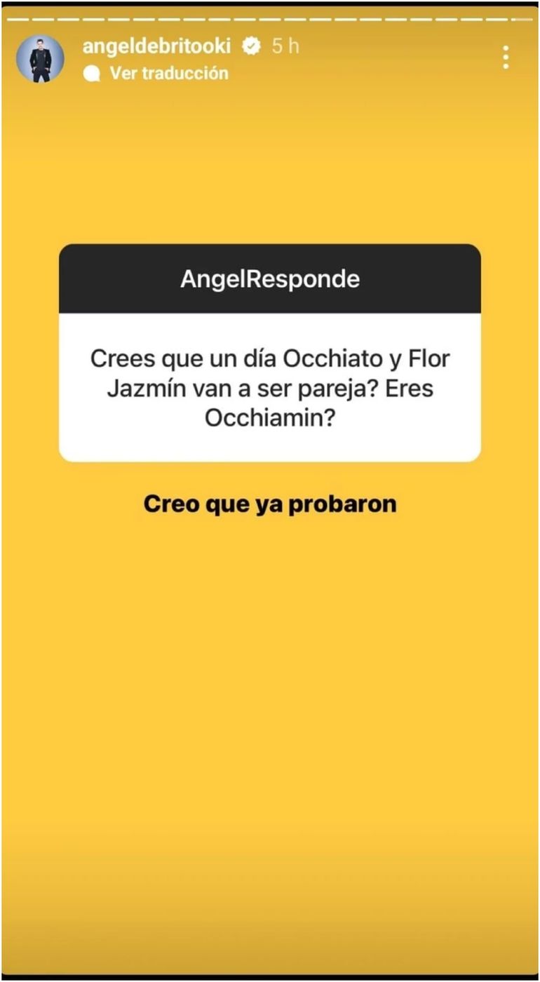 Lo que dijo Ángel de Brito de Nico Occhiato Lo que dijo Ángel de Brito de Nico Occhiato