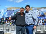 Jorge Ávila y Claudio Vidal en el último gran acto en la Cuenca del Golfo San Jorge. Los gremios marcarán el ritmo político de la región.