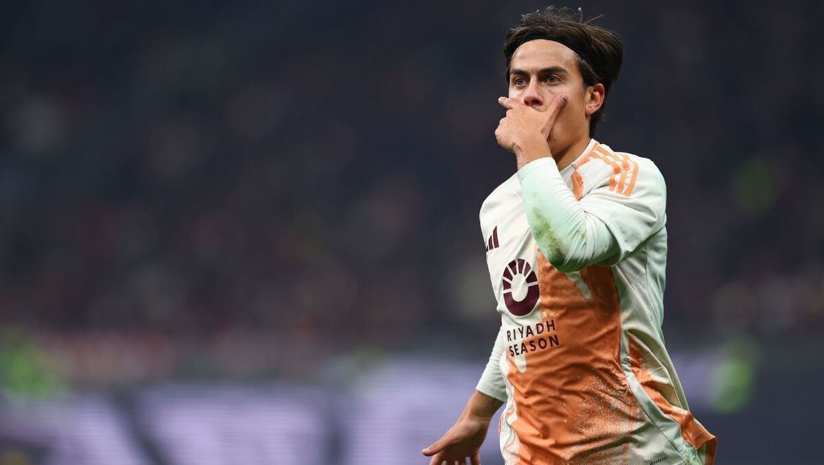 El golazo de Paulo Dybala para darle el empate a la Roma en un partidazo frente al Milan