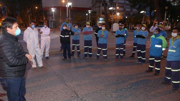 Mariano Gaido les agradeció a los trabajadores por la tarea que hacen en plena pandemia.