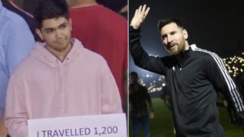 Un hincha viajó a ver a Lionel Messi sin saber que no jugaba. Un hincha viajó a ver a Lionel Messi sin saber que no jugaba.