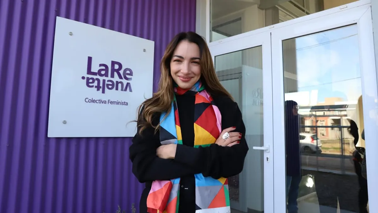 Thelma Fardín visitó Neuquén una actividad organizada por La Revuelta.
