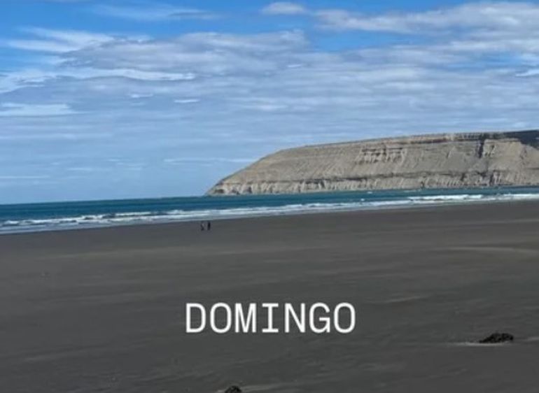  Una de las fotos que publicó Gianinna Maradona durante su paso por Comodoro Rivadavia y Rada Tilly.