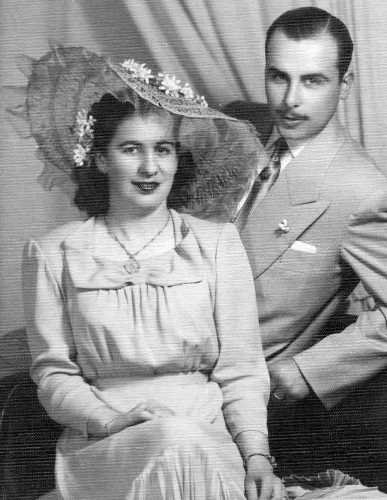Coca y Chiquito en su casamiento en 1949