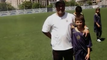 El día que Julián Álvarez se probó en Boca. El día que Julián Álvarez se probó en Boca.