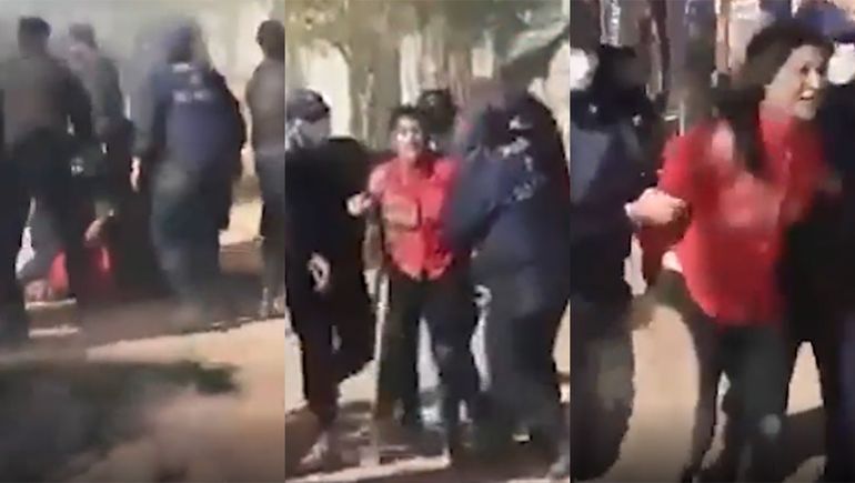 Video: así fue la detención de una concejala en el desalojo en Fernández Oro