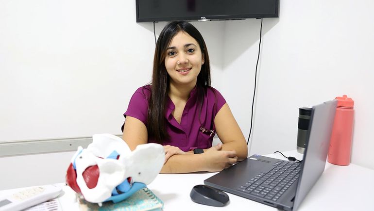 La kinesióloga neuquina Camila Tula, especialista en rehabilitación de suelo pélvico. La kinesióloga neuquina Camila Tula, especialista en rehabilitación de suelo pélvico.