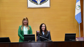 Gloria Ruiz junto a la vicepresidente Victoria Villarruel en su visita a Neuquén / Foto Archivo