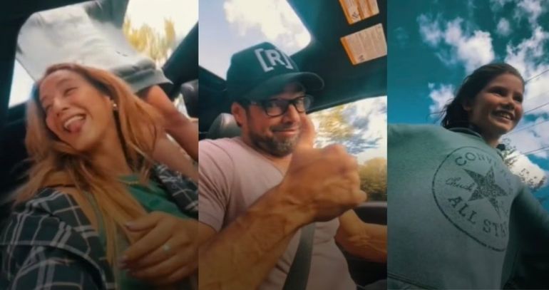 Tildaron de irresponsable a Luciano Castro por un video junto a sus hijos