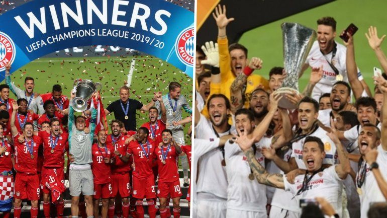 Bayern Munich y Sevilla definen la Supercopa de Europa.