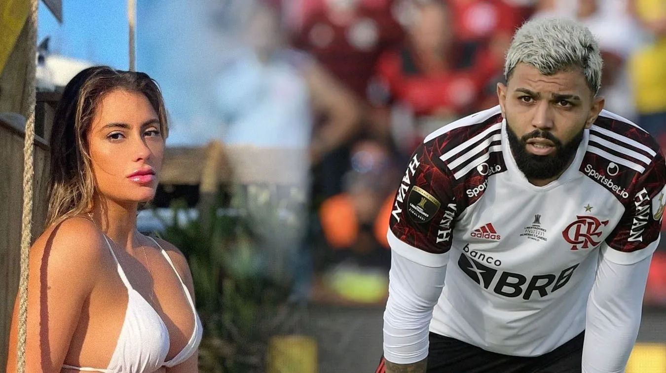 Gabigol junto a la reconocida modelo brasileña que lo acompaña en sus andanzas.