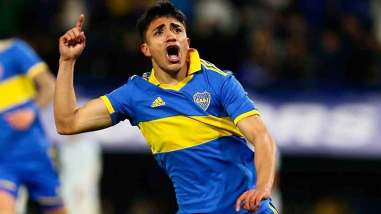 Luca Langoni con la camiseta de Boca Luca Langoni con la camiseta de Boca