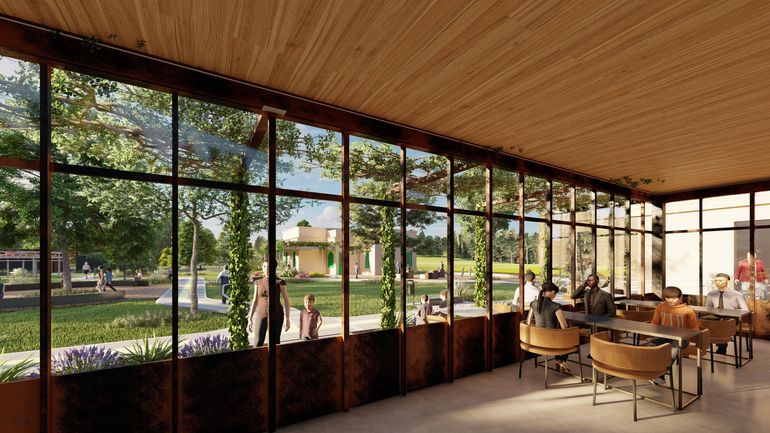 Interior de la Casa de Té. Interior de la Casa de Té.