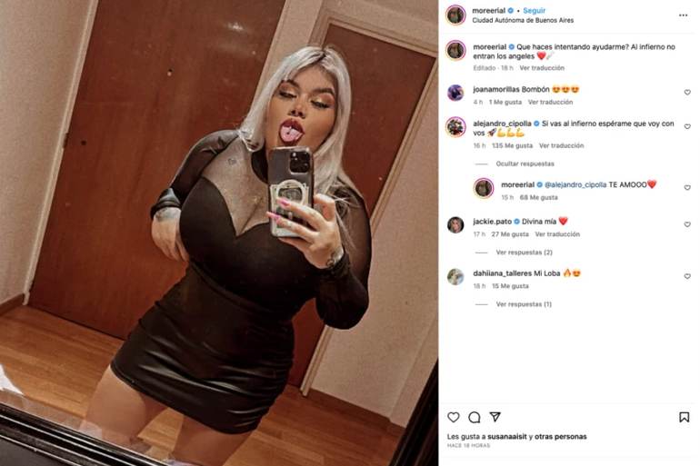 Morena Rial y su novio abogado no dejan de piropearse. Morena Rial y su novio abogado no dejan de piropearse.