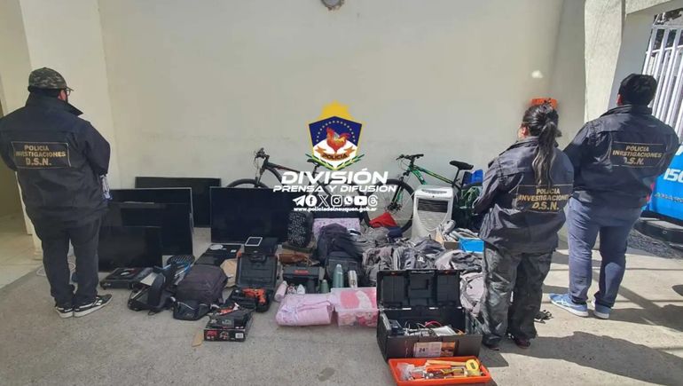 Recuperan un importante botín con elementos de varios robos