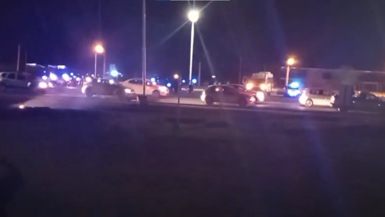 Fuerte operativo de la policía sobre ruta 7.